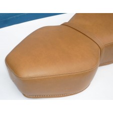 SEAT COMPLETE -- GUITAR TYPE - LIGHT BROWN - GENUINE BUFFALO LEATHER --SEWED ACCORDING TO THE ORIGINAL - (CZECH HANDMADE - BEST QUALITY ON MARKET)